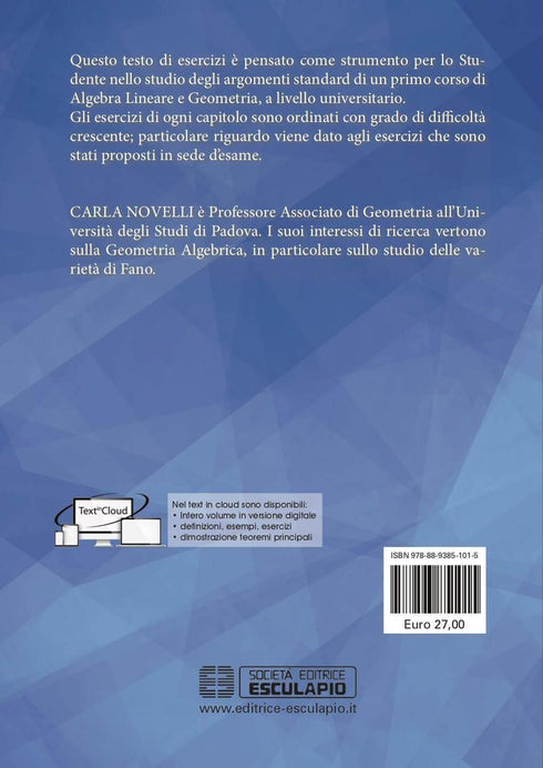 NOVELLI - Esercizi di Algebra Lineare e Geometria